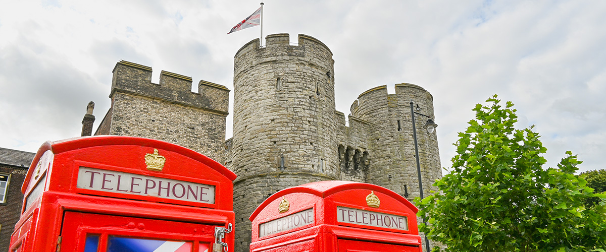 Canterbury Westgate Towers and Phone Boxes